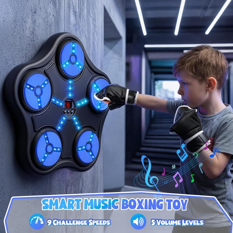 Scvcid Boxing Machine Toys for Kids - Wall-Mounted Smart Bluetooth Punching Bag with Boxing Gloves - Image 4