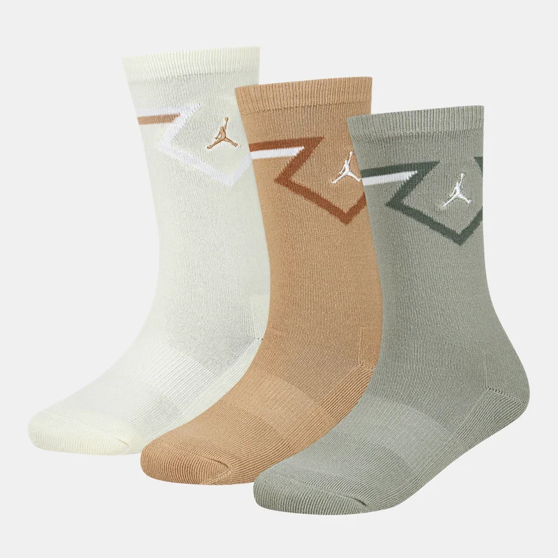 Jordan Multi-Colour Kids' Diamond Crew Socks (3 Pairs)  | Best Price UAE