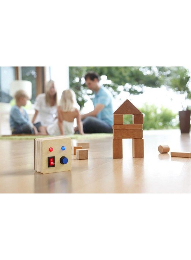 Crown Display لوحة مشغولة مونتيسوري مكعب فidget مصغر للأطفال الصغار {نسخة محسنة 2023} ألعاب مكعبات حسية خشبية للأطفال الصغار أزرار مضيئة LED أسلاك هدايا للأطفال تعليمية لعبة فidget - Image 5