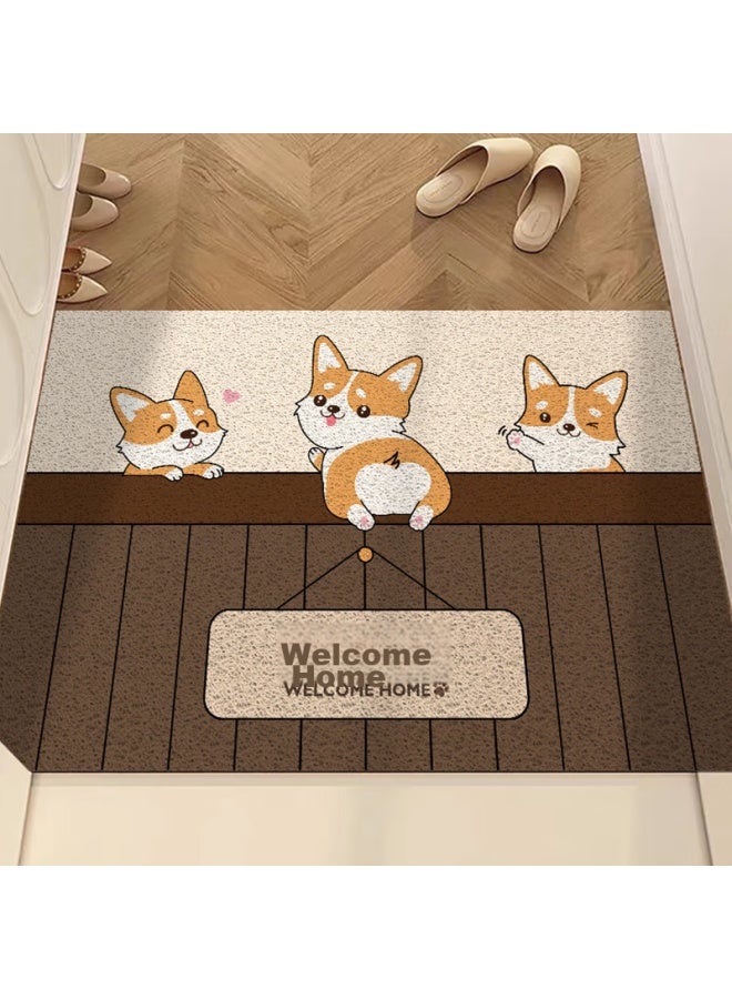 Yishang Entrance Door Mat, Home Use Doormat, Non-slip, Loop Pile, Dirt-resistant, Foot Mat, Cuttable Pvc Outdoor Carpet - Image 1