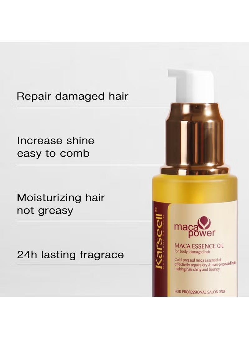 كارسيل زيت الأرغان المغربي لعلاج الشعر سيروم زيت الأرغان عديم الوزن المضغوط على البارد للشعر الجاف التالف 50 مل - Image 3