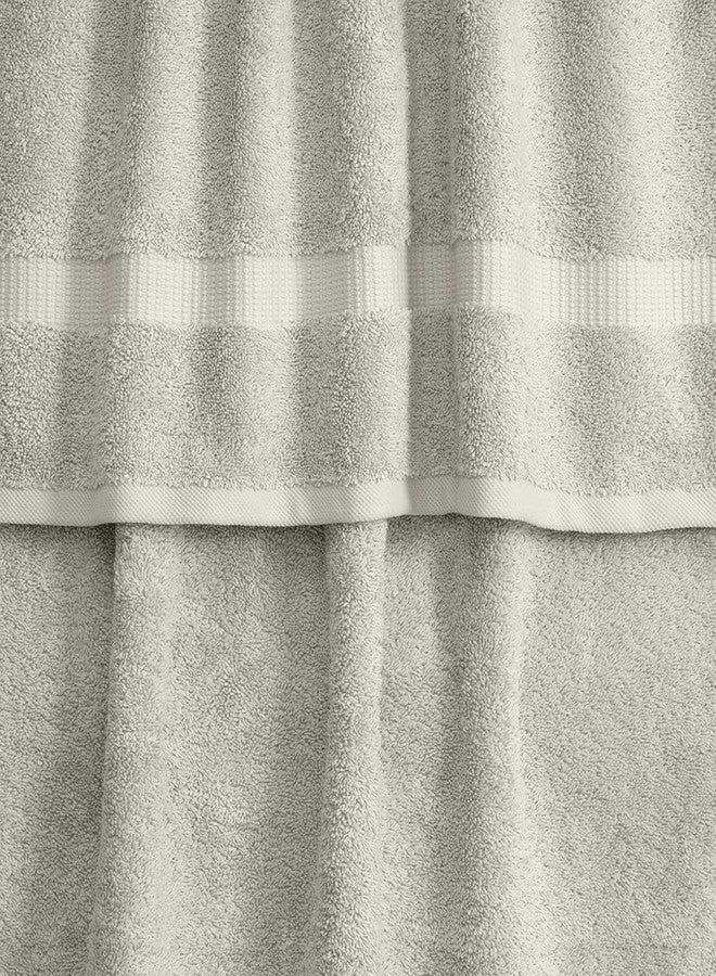 SALBAKOS 100% Turkish Cotton 6-Piece Towel Set | Heirloom Quality Hotel & Spa Collection | Ultra Soft, Absorbent 2 Washcloth, 2 Hand, 2 Bath Towel Sets | Made in Turkey (Stone, 6 Piece Towel Set) - Image 2
