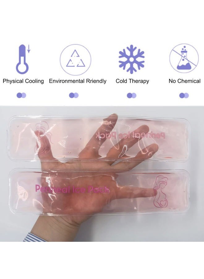 coldchill Reusable Perineal Ice Packs for Postpartum & Hemorrhoid Pain Relief, Hot & Cold Pack for Women After Pregnancy. 2 Ice Pack and 3 Non-Woven Cover, Pink - Image 4