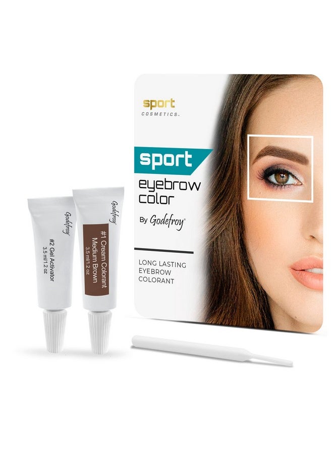 SPORT COSMETICS Eyebrow Color For Women 20 Application Kit Medium Brown  - Image 2