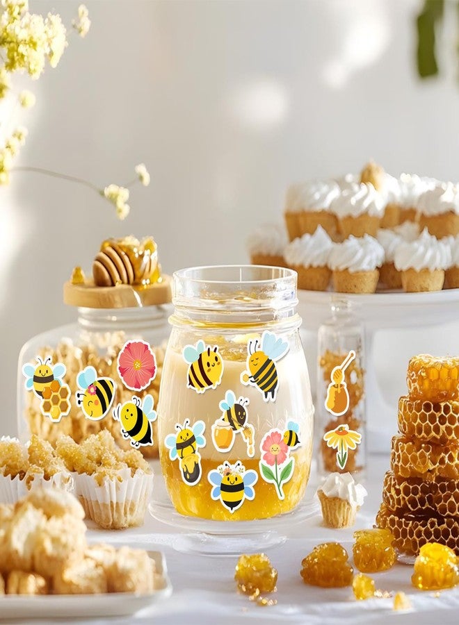 Lcnjscgo 120PCS Bee Stickers, Bumble Bee Party Favors Birthday Party Decorations Vinyl Waterproof Stickers for Water Bottle Laptop Luggage Helmet Gifts for Teens Boys Girls Adul - Image 4