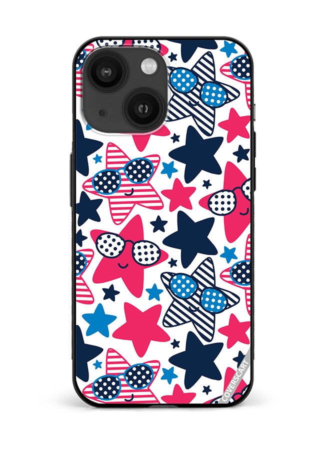 COVERSCART Protective Case Cover For Apple iPhone 14 Star Pattern Vector Design Multicolour