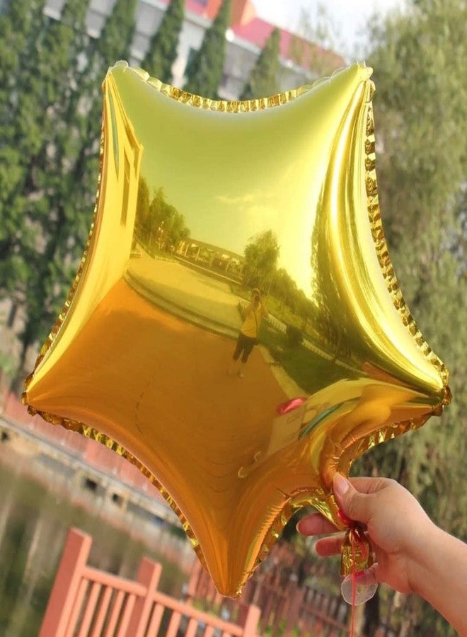 Juzfun بالونات جوزفن فويل لتزيين أعياد الميلاد، ذهبية اللون على شكل نجمة، عبوة من 10 قطع، صغيرة الحجم (5 بوصات)، لوازم حفلات الزفاف والذكرى السنوية - Image 3