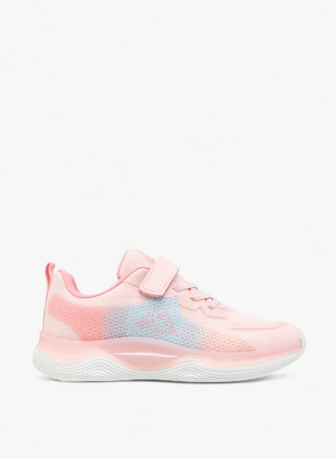 Kappa Girls' Logo Print Sports Shoes with Hook and Loop Closure