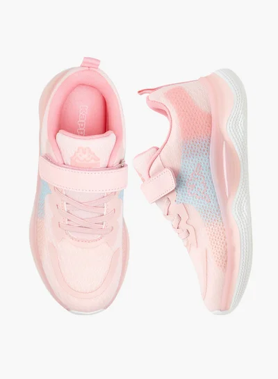 Kappa Girls' Logo Print Sports Shoes with Hook and Loop Closure