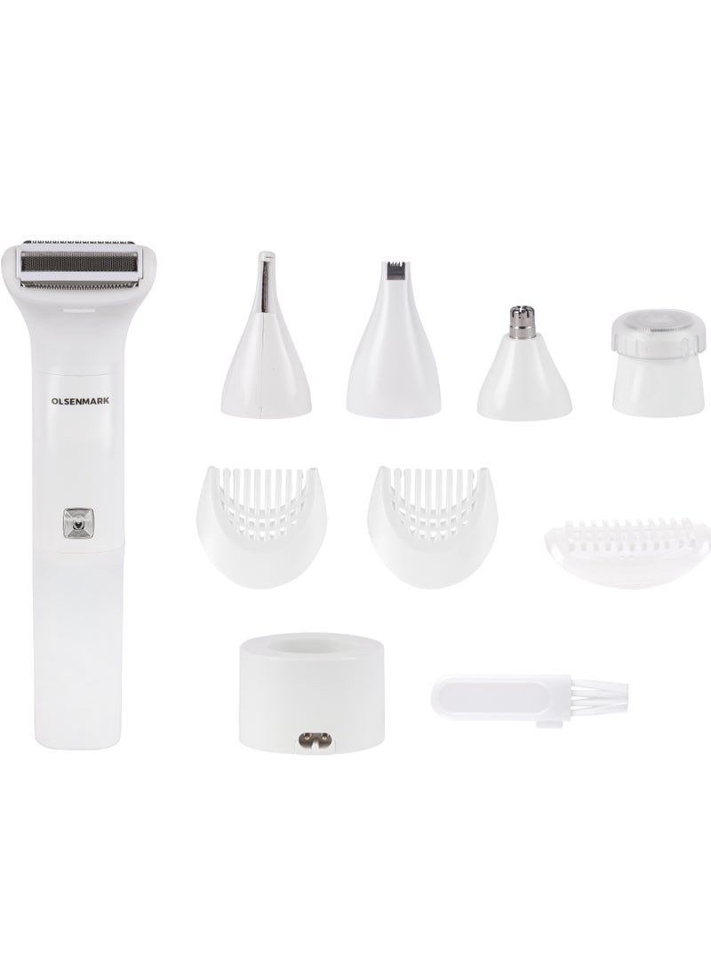 Olsenmark 6-in-1 Ladies Grooming Set OMLS4109, Digital Display and Rechargeable Kit for Women, Includes Lettering Knife, Lip Cutter, Eyebrow Trimmer, Shaver, Nose Trimming, Barber Blade Head - Image 1