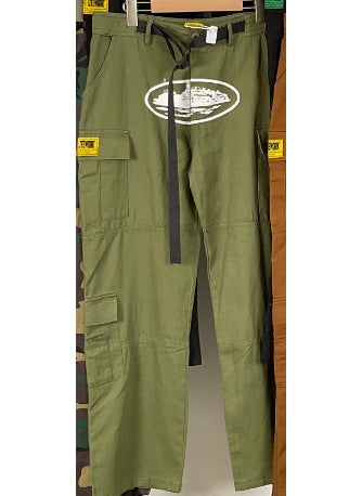 Generic - Corteiz Devil Island Cargo Pants Unisex Loose Fit Brown - Image 1