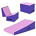 FDW Gymnastics Mat Incline IndoorOutdoor Tumbling Mats yoga mat for Home Gym Folding Exercise Mat with NonSlip Surface Handles Cheese Wedge Mat - Image 3