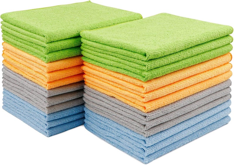 AIDEA Microfiber Cloths - 24 Pack, Soft and Absorbent Cleaning Cloths for Home, Kitchen, Car, and Windows - Image 1