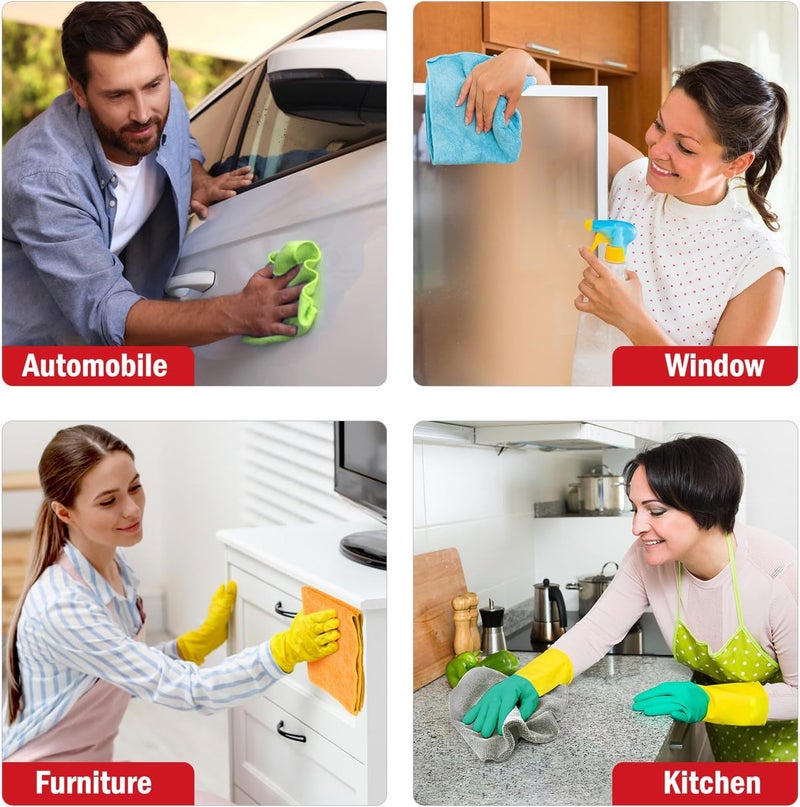 AIDEA Microfiber Cloths - 24 Pack, Soft and Absorbent Cleaning Cloths for Home, Kitchen, Car, and Windows - Image 5