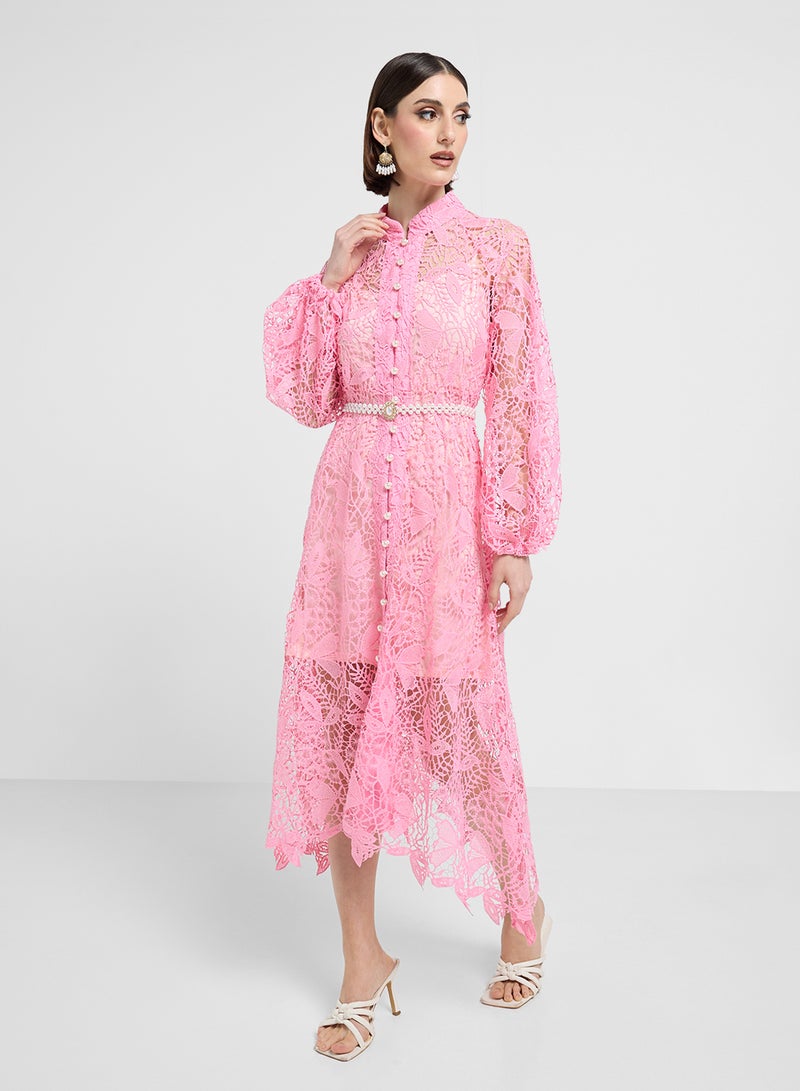 ELLA Lace Midi Dress - Image 1