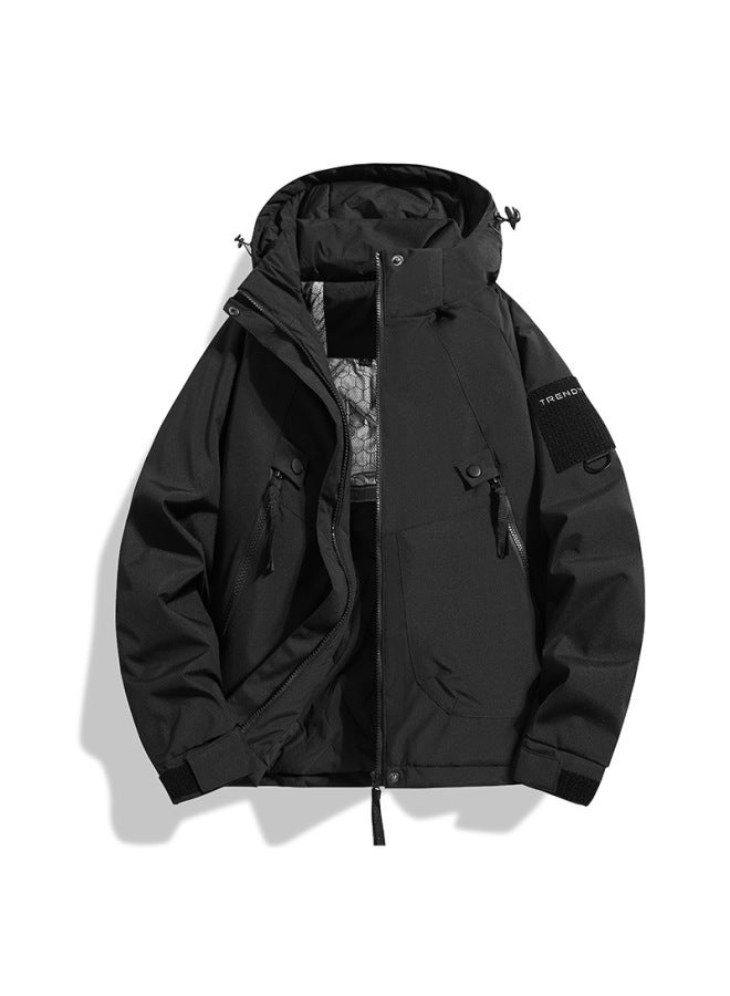 Graphene Big Brand Same Style Charge Clothes Cotton Clothes Outdoor Sports Double Thickened Coat Men And Women Same Style Cotton Clothes Mountaineering