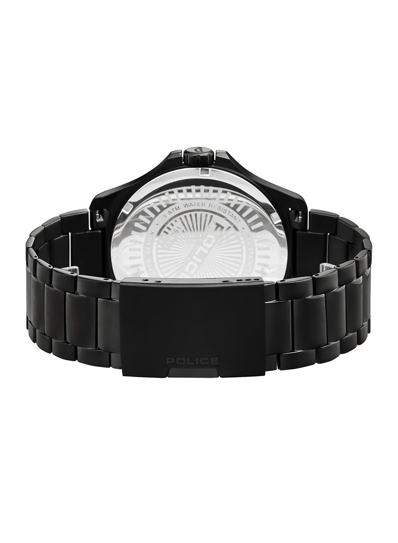 POLICE Men Barter Blue Dial Stainless Steel Bracelet Multifunction Watch for Men, 44mm - Image 2