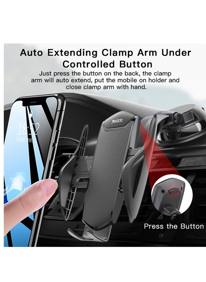 Yesido C99 Car Center Console Suction Cup Mobile Phone Navigation Holder (Black) - Image 3