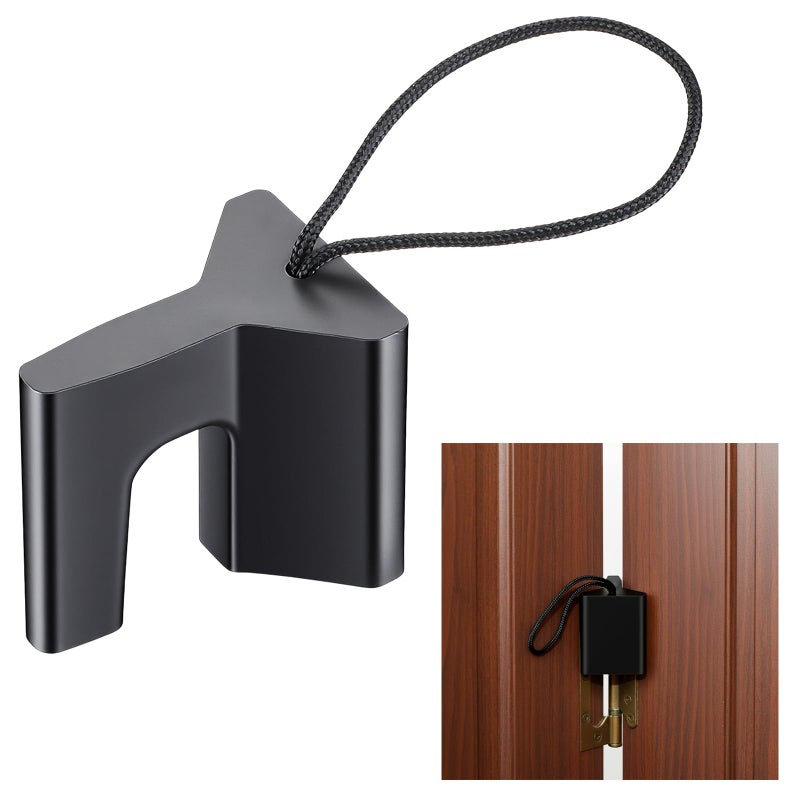 AceOrbit 1 Pcs Over The Hinge Door Stopper Plastic Residential Door Holder for Office School Home Commercial Use Hospitals Hotels, Safe and Anti Pinch Design, Can Fix Tension Hinged Doors - Image 1