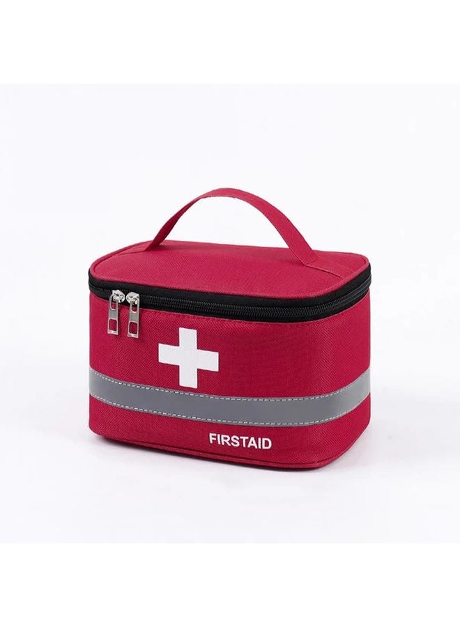حقيبة الإسعافات الأولية الطبية المحمولة متوسطة الحمراء للسفر والطوارئ المنزلية المنظمة - Image 1
