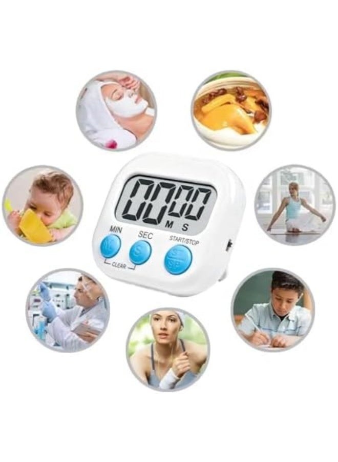 Student Timer, With Countdown Mode, A Time Management Aid, For Children's Focus Training, Study Sessions, Test Prep, Cooking, Baking, And Sports Timing (White) - Image 4