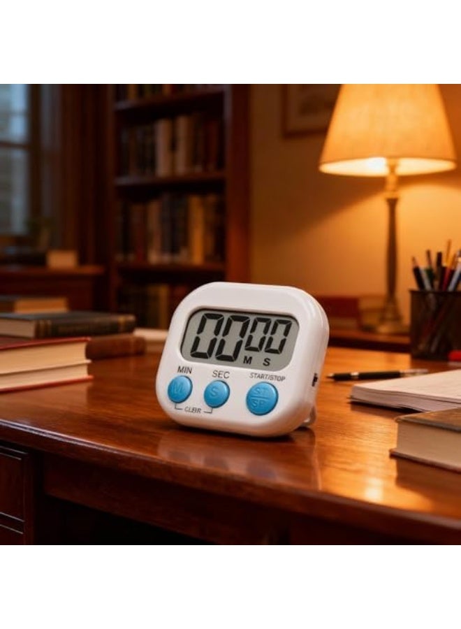 Student Timer, With Countdown Mode, A Time Management Aid, For Children's Focus Training, Study Sessions, Test Prep, Cooking, Baking, And Sports Timing (White) - Image 3