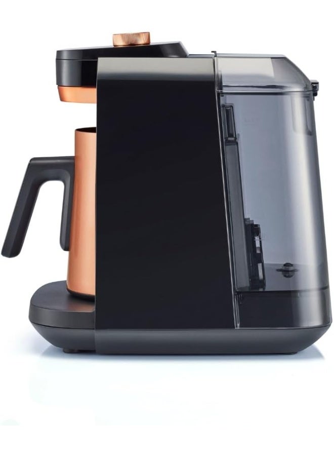 arzum okka أرزوم أوكا ريتش برو بلس، ماكينة قهوة تركية أوتوماتيكية، صانعة مشروبات الحليب ومشروبات ساخنة مختلفة، وعاء من الفولاذ المقاوم للصدأ (مع خزان ماء) - OK0038 نحاسي. - Image 4