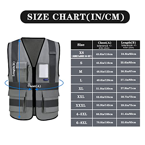 ASAFETY A-SAFETY 4XL 5XL grey vest construction - Image 2