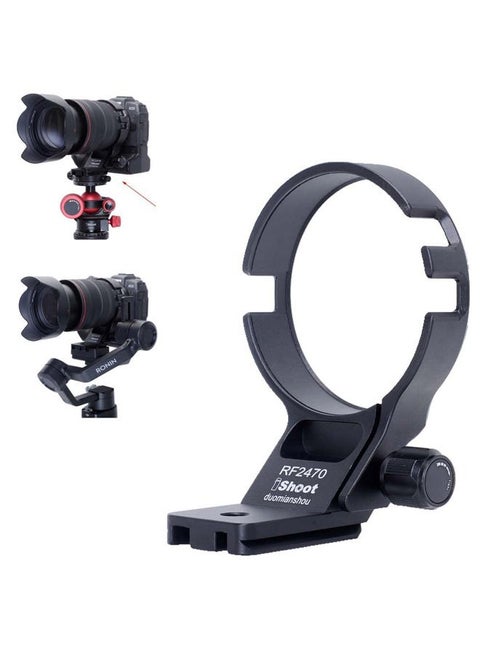 CNC Metal Tripod Mount Ring Lens Collar Compatible with Canon RF 24-70mm F2.8L is USM, Lens Support Holder Bracket Bottom is Arca-Swiss Fit Quick Release Plate Dovetail Groove