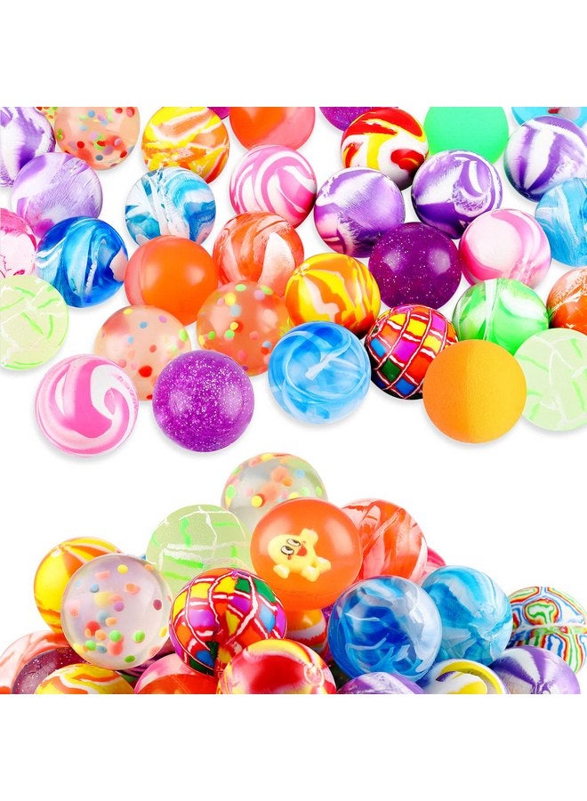 Sumind Sumind 50 Pieces Bouncy Balls 38mm Rubber Balls Bulk Bouncy Balls for Kids Mixed Color Bouncing Balls Birthday Party Favors Bag Fillers  - Image 1