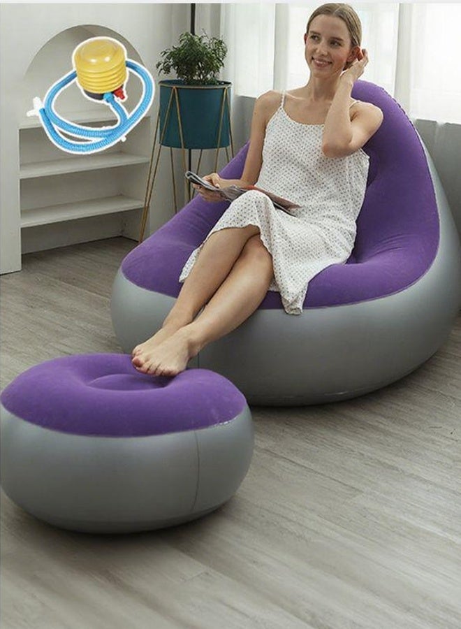 أريكة كسولة قابلة للطي، كرسي استراحة قابل للطي، سرير أريكة في الهواء الطلق مع أقدام، مجموعة مريحة من الكرسي الأريكة - Image 1