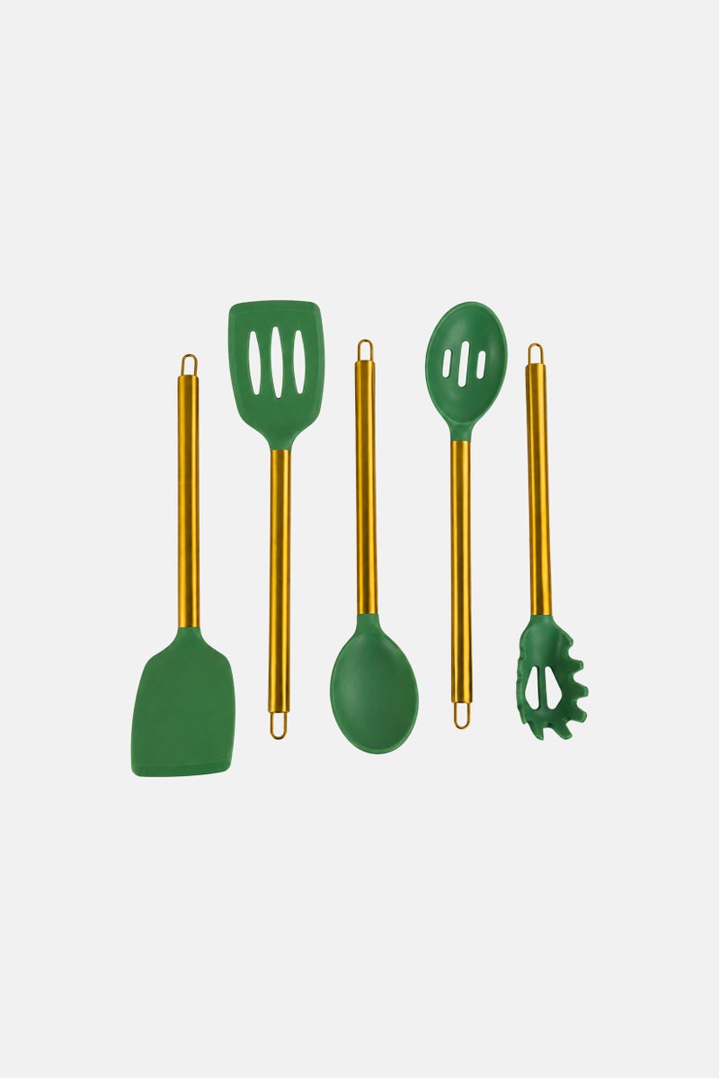 Social Chef 5 Pieces Silicone Utensil Set, Multicolor - Image 2