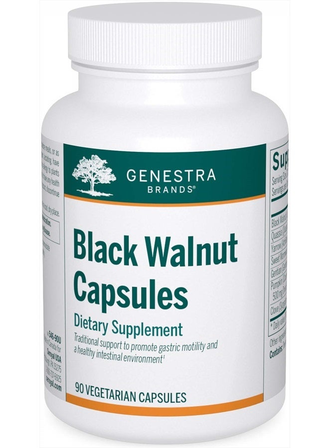 Genestra Brands كبسولات الجوز الأسود | تركيبة عشبية لدعم صحة الجهاز الهضمي | 90 كبسولة - Image 1