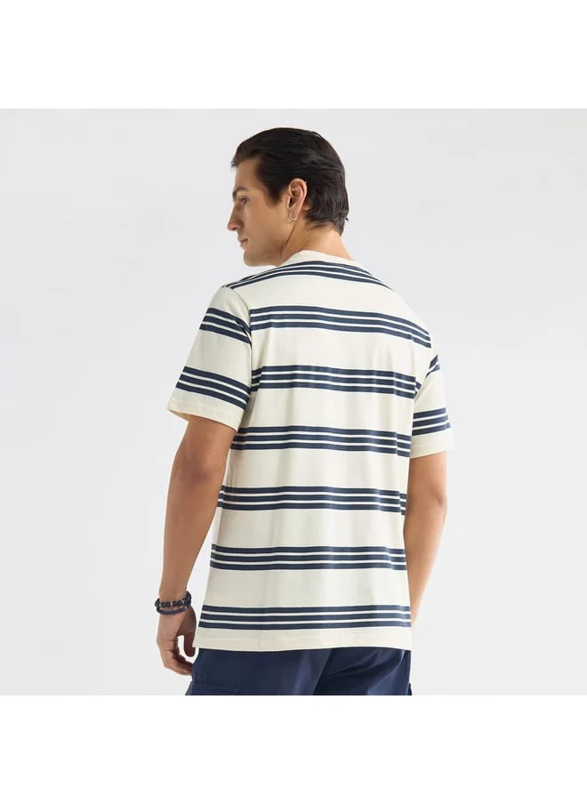 Splash FAV Striped T-shirt with Crew Neck and Short Sleeves