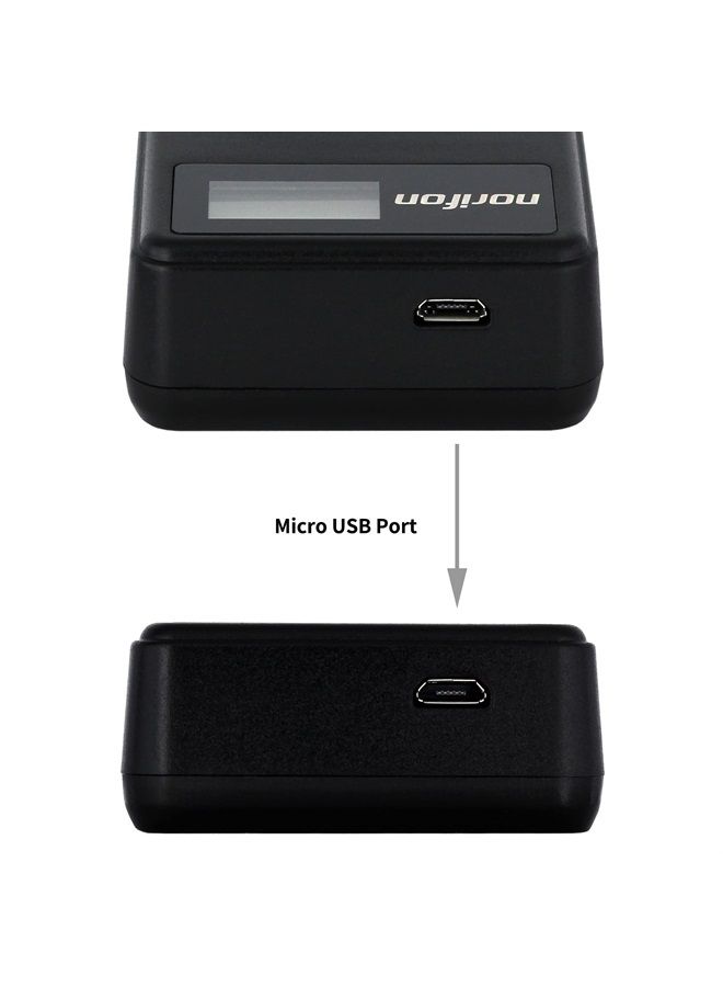 Norifon شاحن USB LCD مزدوج القناة NB-6L لكاميرات كانون PowerShot SX530 HS، SX610 HS، SX710 HS، SD1200 IS، SD1300 IS، S120 IXY 10S IXY 30S والمزيد - Image 3