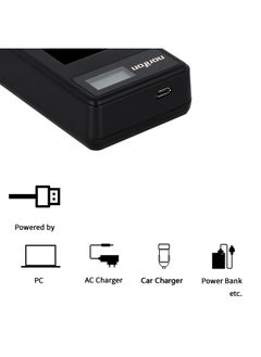 Norifon NB-6L Dual Channel LCD USB Charger for Canon PowerShot SX530 HS, SX610 HS, SX710 HS, SD1200 is, SD1300 is, S120 IXY 10S IXY 30S Camera and More  - Image 2