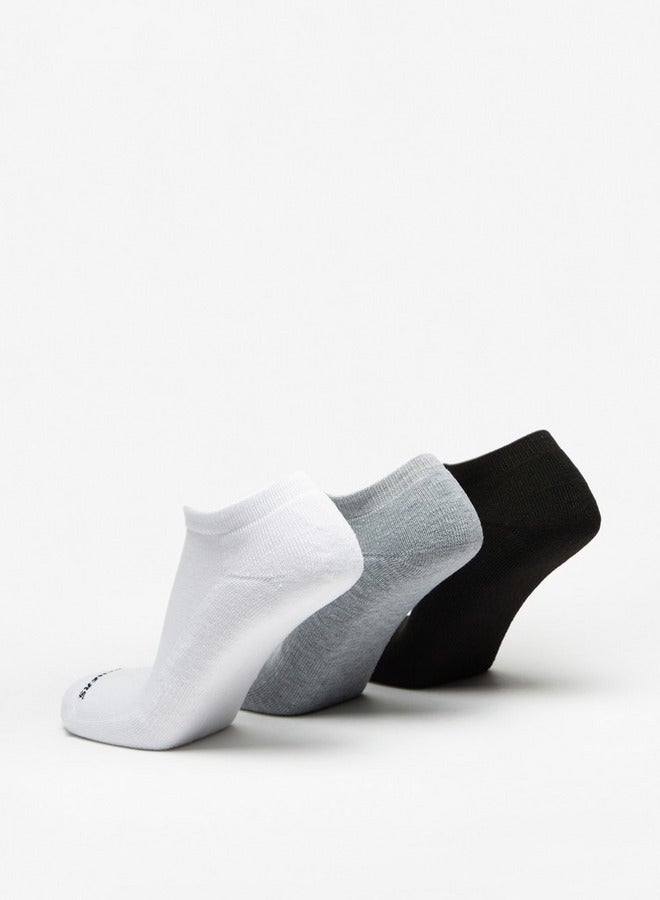 SKECHERS Logo Print Ankle Length Sports Socks - Set of 3 - Image 3