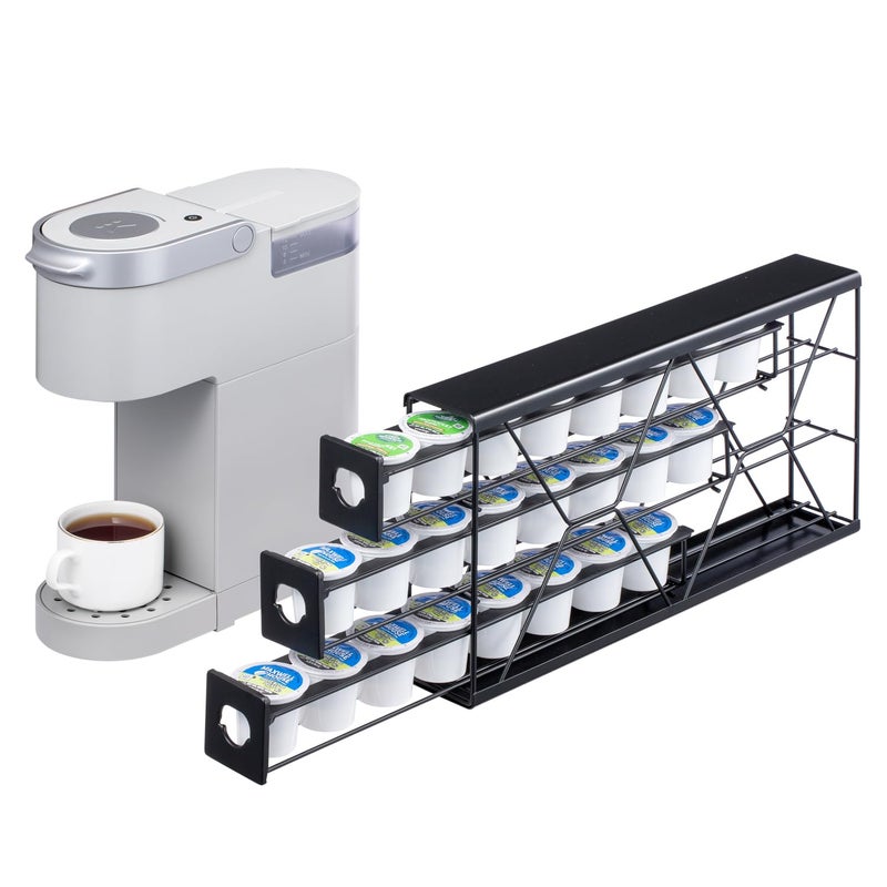 FlagShip K Cup Holder Drawer 3 Tier Coffee Pod Holder for K Pod Save Space Countertop Kitchen (24 Pods Capacity) - Image 1