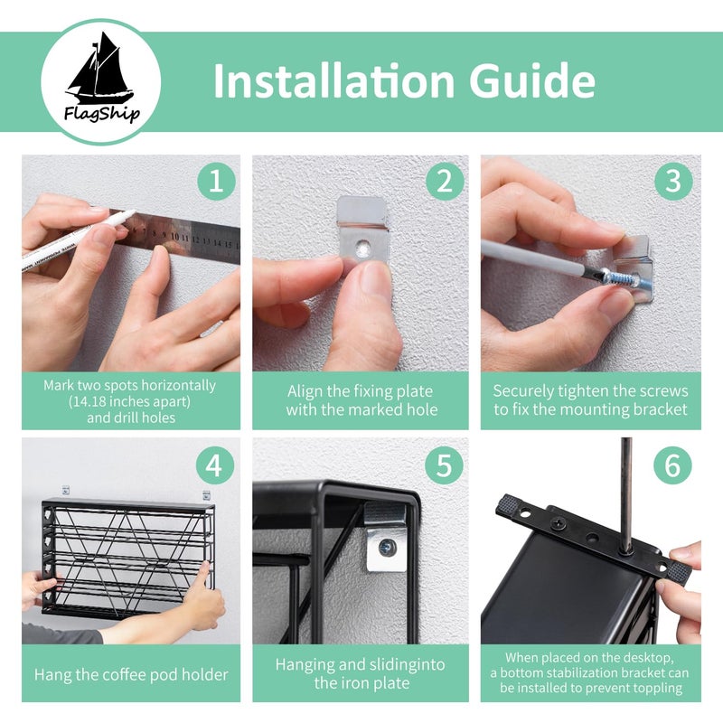 FlagShip K Cup Holder Drawer 3 Tier Coffee Pod Holder for K Pod Save Space Countertop Kitchen (24 Pods Capacity) - Image 4