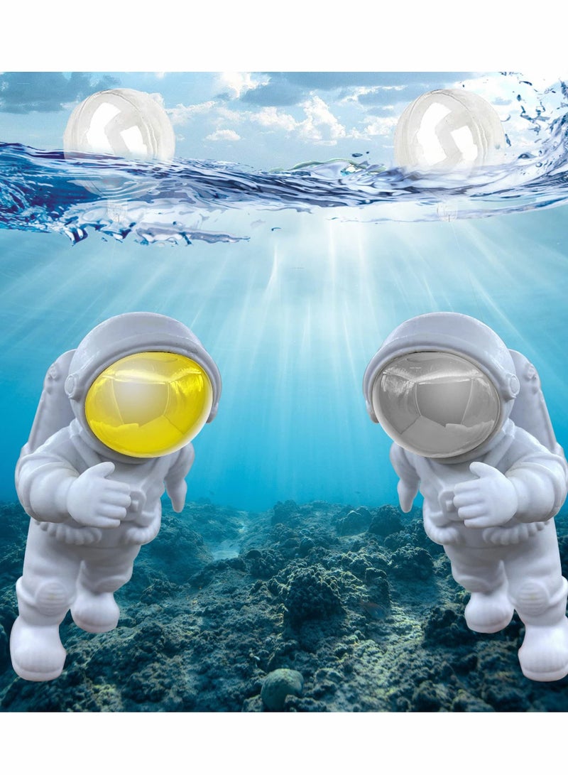 Y&D Fish Tank Decorations Floating Astronaut Aquarium Toy Accessories Ornaments with Buoyancy Ball, Bowls Kit Decor ,Pack of 2 - Image 1