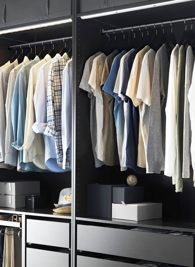 Supforce Closet Rods for Hanging Clothes, 17 to 84 Inches Stepless Adjustable Metal Closet Rod, 1.3 Inches Heavy Duty Clothes Hanging Rod for Closet Wardrobes Laundry RV - Image 3