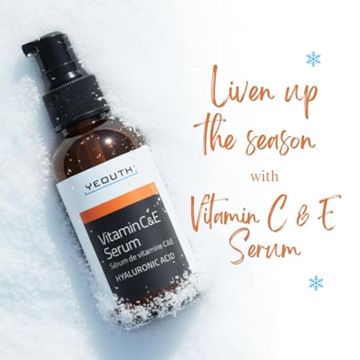 YEOUTH Vitamin C Face Serum with Hyaluronic Acid, Hydrating Vitamin C Serum for Face, Facial Serums Targets the Appearance of Dull Spots 1oz - Image 2