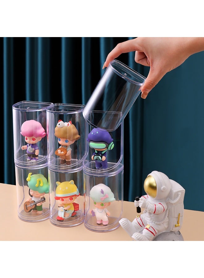 Creative Display Case, Clear Plastic Storage Box for Mini Toys, Collectibles and Miniature Figurine Collection, Stackable Dustproof Display Box for Dolls Height Under 10cm, 12pcs (Clear) - Image 4