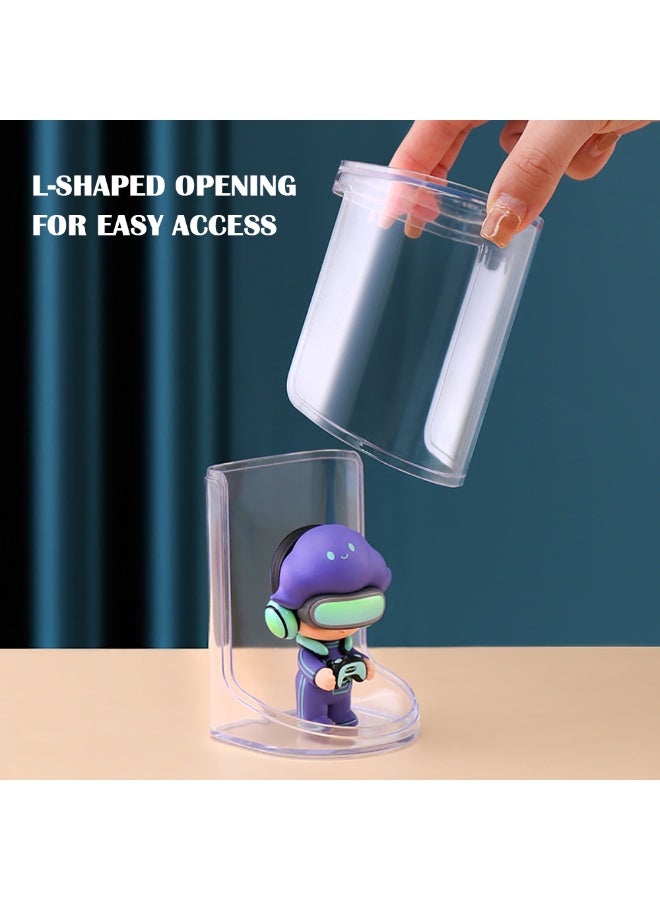 Creative Display Case, Clear Plastic Storage Box for Mini Toys, Collectibles and Miniature Figurine Collection, Stackable Dustproof Display Box for Dolls Height Under 10cm, 12pcs (Clear) - Image 5