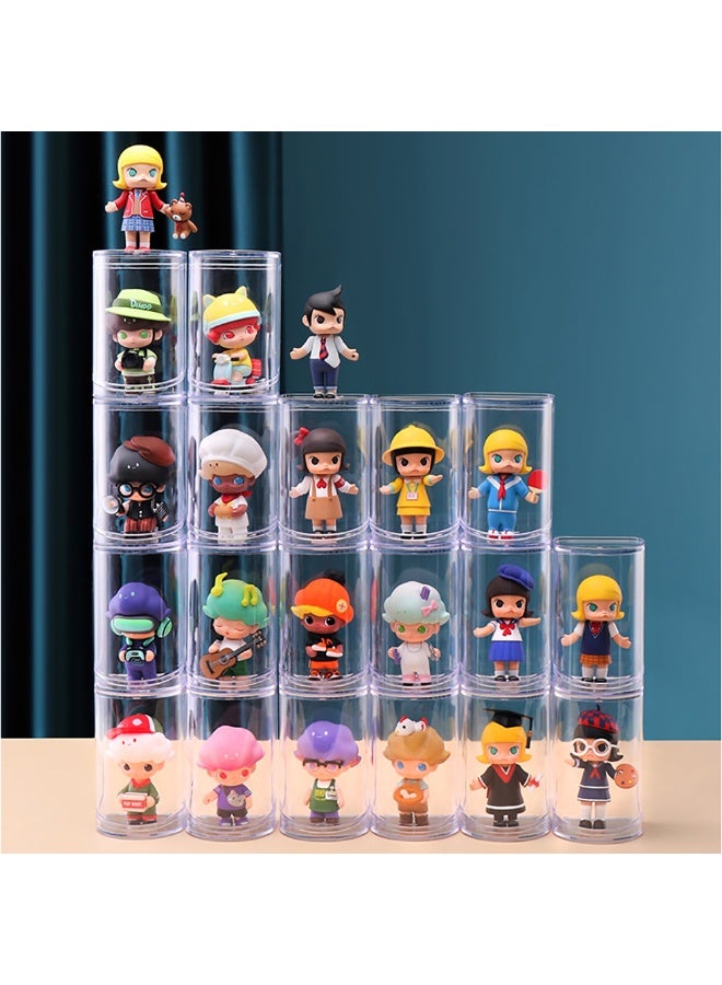 Creative Display Case, Clear Plastic Storage Box for Mini Toys, Collectibles and Miniature Figurine Collection, Stackable Dustproof Display Box for Dolls Height Under 10cm, 12pcs (Clear) - Image 3
