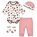 Pedolltree Reborn Baby Doll Clothes Girl Outfit Accessories for 1722 Inch Reborn Dolls Baby Girl Doll Clothes 4pcs Set - Image 4