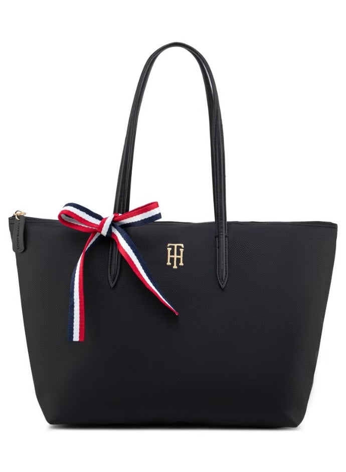 Tommy Hilfiger Women's Tote Bags, Classic Fashion Versatile Signature Tape Large Capacity Shoulder Bag Handbag for Travel, Work, Gym,