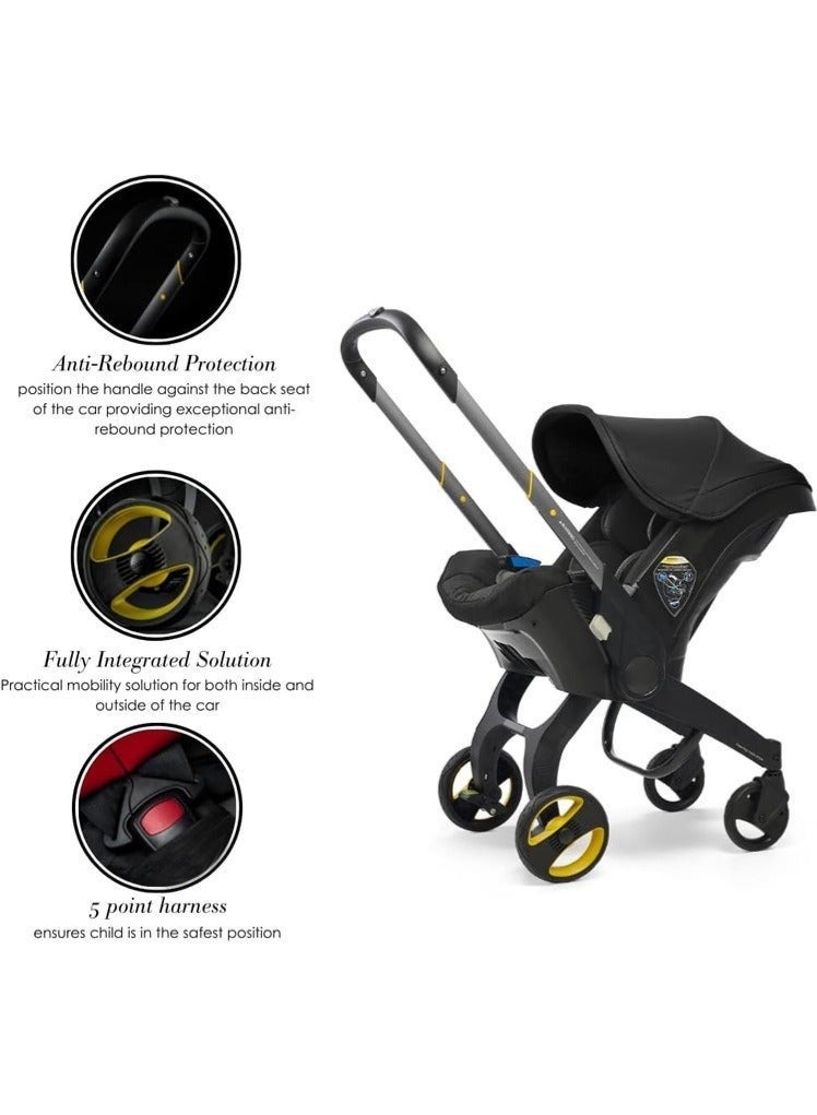 BABYCARA Baby Stroller Lightweight Foldable Multi-Function 4-In-1 Pushchair Two Way Pushable Newborn Baby Cradle Buggies Pram for Infant from Birth to 3 Years Old Grey - Image 5