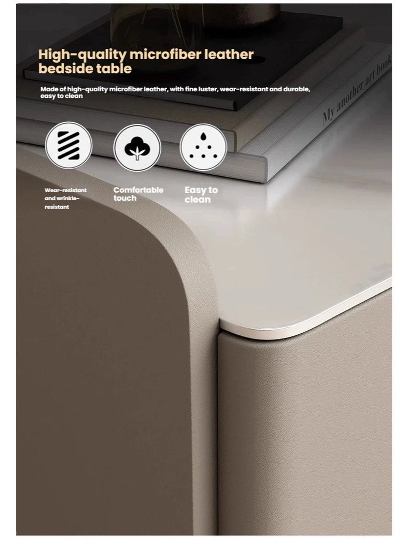 POWER Italian-style, light luxury bedside table with 2 drawers, suitable for bedroom use. - Image 4