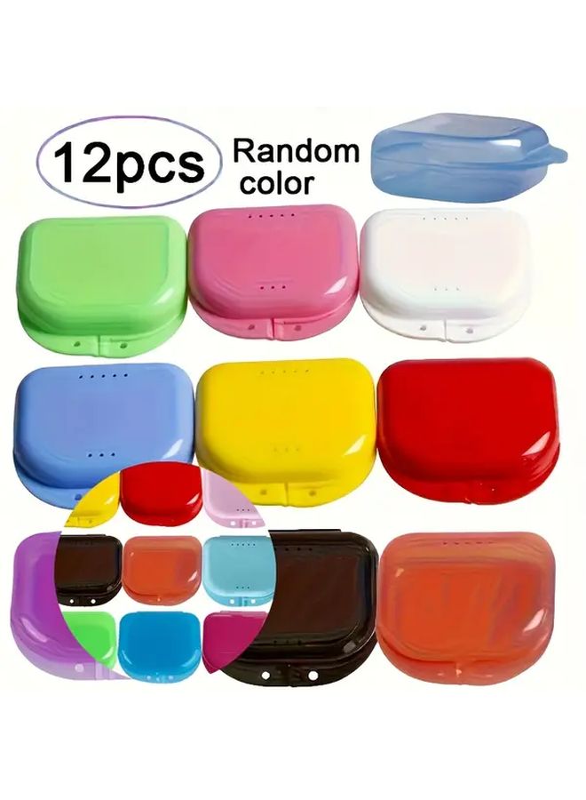 12 قطعة خليط ألوان حافظة قابلة للحمل متينة مادة البولي بروبيلين فتحات تهوية غطاء آمن مناسبة للسفر - Image 1